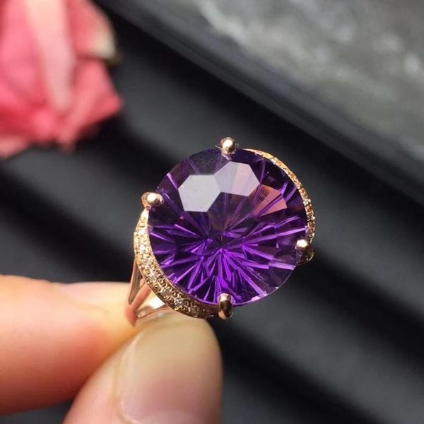 cluster rings fine jewelry real pure 18k gold au750 round shape 100% natural amethyst gemstones female for women ring, Golden;silver
cluster rings fine jewelry real pure 18k gold au750 round shape 100% natural amethyst gemstones female for women ring, Golden;silver