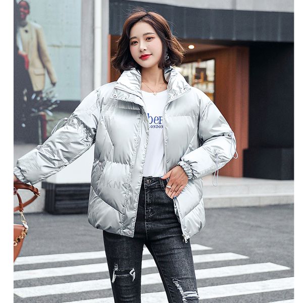 winter thick casual woman's puff jacket stand collar female cotton padded coat short style plus size for ladies, Black
winter thick casual woman's puff jacket stand collar female cotton padded coat short style plus size for ladies, Black