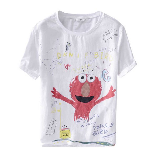 graphic t shirts men summer short sleeve cotton linen casual cartoon printing tees male fashion clothing 210601, White;black
graphic t shirts men summer short sleeve cotton linen casual cartoon printing tees male fashion clothing 210601, White;black