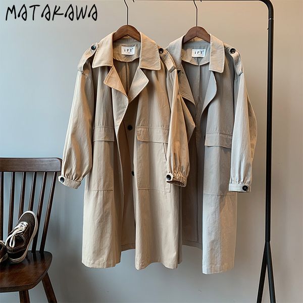 matakawa over-the-knee long coat women autumn windbreaker women's solid color long-sleeved womens trench coat 210513, Tan;black
matakawa over-the-knee long coat women autumn windbreaker women's solid color long-sleeved womens trench coat 210513, Tan;black