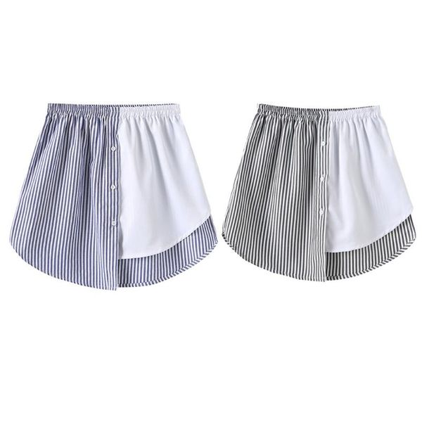 skirts women striped fake lower sweep skirt high low irregular patchwork a-line button false hem layering shirt extenders, Black
skirts women striped fake lower sweep skirt high low irregular patchwork a-line button false hem layering shirt extenders, Black