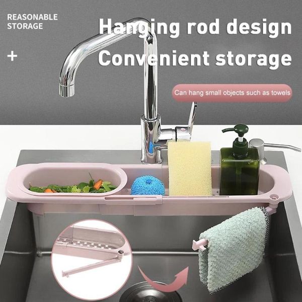 sink shelf kitchen storage rack soap sponge drain basket faucet holder adjustable bathroom organizer case & organization
sink shelf kitchen storage rack soap sponge drain basket faucet holder adjustable bathroom organizer case & organization