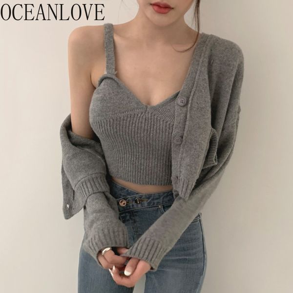 sweaters 2 pcs autumn winter clothes women solid short cardiagns korean v neck slim sueter 18794 210415, White;black
sweaters 2 pcs autumn winter clothes women solid short cardiagns korean v neck slim sueter 18794 210415, White;black