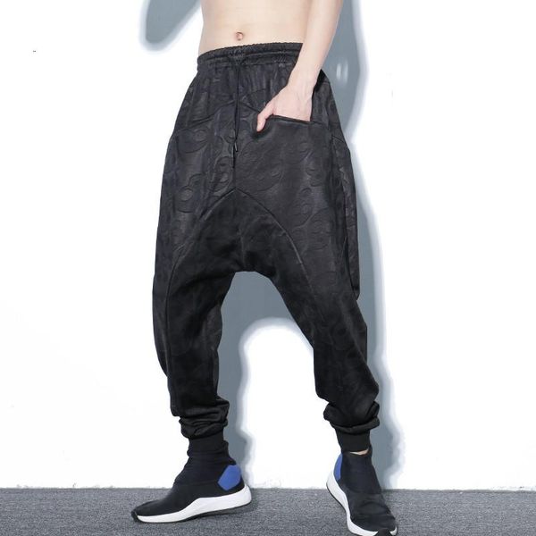 autumn big size harem pants men's leggings street personality hip-hop suspension casual loose singer stage costumes, Black
autumn big size harem pants men's leggings street personality hip-hop suspension casual loose singer stage costumes, Black