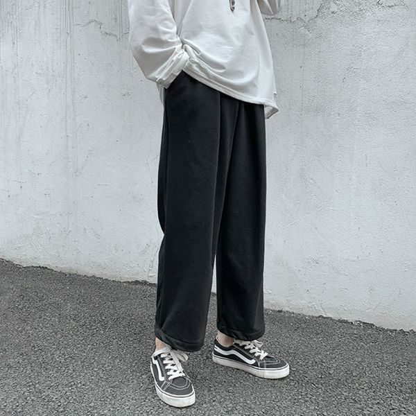 men casual pants solid breathable elastic waist drawstring mens harajuku soft trendy loose bf korean style autumn chic ins new, Black
men casual pants solid breathable elastic waist drawstring mens harajuku soft trendy loose bf korean style autumn chic ins new, Black