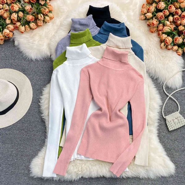 women's sweaters female singreiny turtlenecks knitted korean fashion pullovers long sleeves thin autumn streetwear sweater hqd4, White;black
women's sweaters female singreiny turtlenecks knitted korean fashion pullovers long sleeves thin autumn streetwear sweater hqd4, White;black