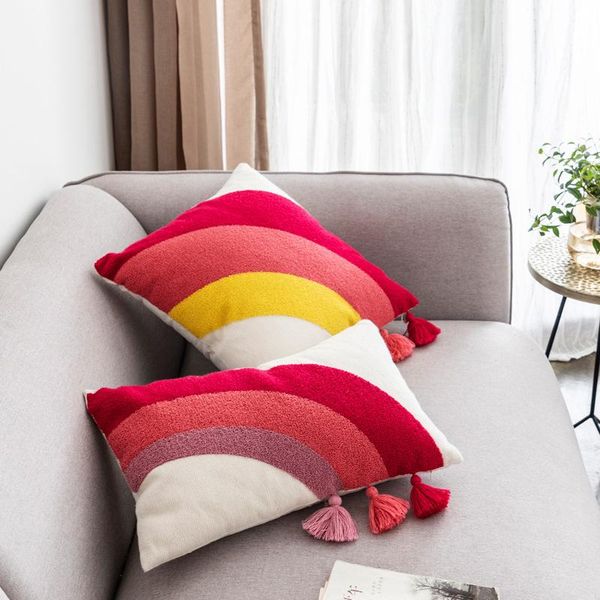 cushion/decorative pillow nodic rainbow morocco boho lumbar throw case geometric stripes embroidery woven tufted tassel decorative cushion c
cushion/decorative pillow nodic rainbow morocco boho lumbar throw case geometric stripes embroidery woven tufted tassel decorative cushion c