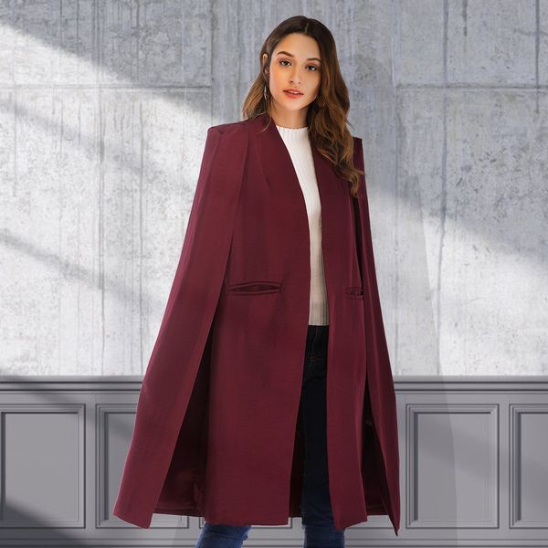 Long Fashion Trench Coat 2021 Temperament Commuting Solid Color Extended Women' Shawl Windbreaker Cape Coat Jr1941, Black
Long Fashion Trench Coat 2021 Temperament Commuting Solid Color Extended Women' Shawl Windbreaker Cape Coat Jr1941, Black