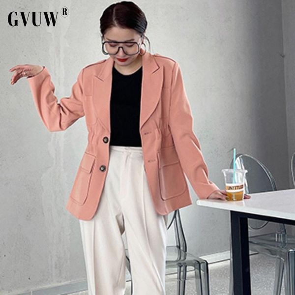 women's suits & blazers gvuw women pink big blazer notched long jacket autumn 20d1008 wholesale clothes and winter 2021, White;black
women's suits & blazers gvuw women pink big blazer notched long jacket autumn 20d1008 wholesale clothes and winter 2021, White;black