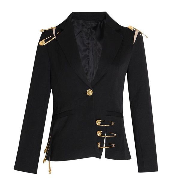 big pin design black blazer women slim fit high end lady cool coat veste femme chaqueta mujer women's suits & blazers, White;black
big pin design black blazer women slim fit high end lady cool coat veste femme chaqueta mujer women's suits & blazers, White;black