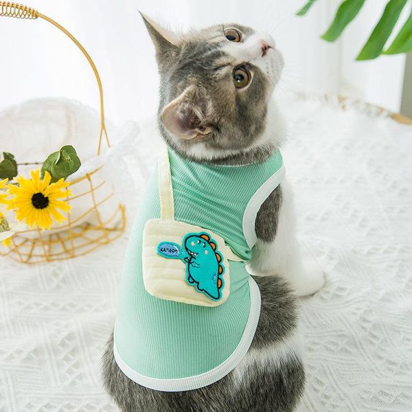 cat clothes cartoon bag pet vest cute puppy supplies spring and summer thin kitten costumes
cat clothes cartoon bag pet vest cute puppy supplies spring and summer thin kitten costumes