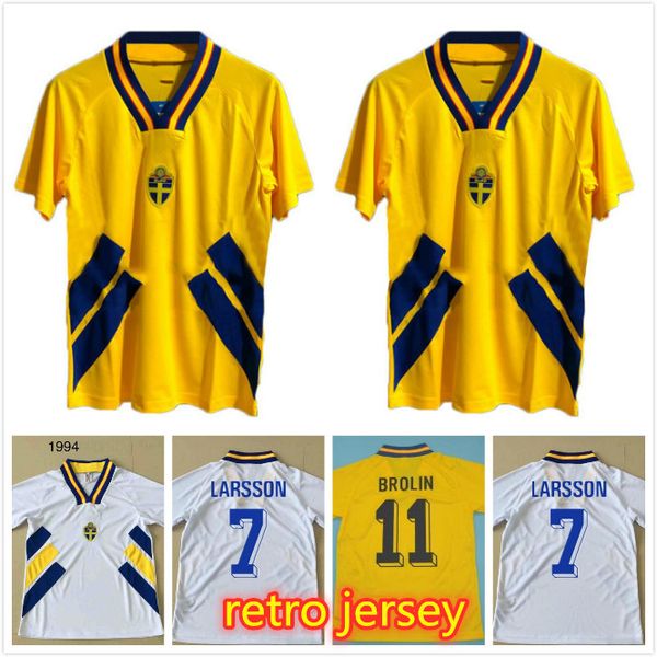 sweden retro soccer jersey dahlin brolin larsson andersson home and away shirt 1994 football uniforms, Black;yellow
sweden retro soccer jersey dahlin brolin larsson andersson home and away shirt 1994 football uniforms, Black;yellow