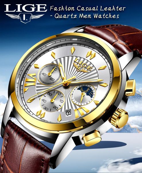 wristwatches fashion brand lige 8911 luxury leather business quartz men watch waterproof casual sport chronograph clock male, Slivery;brown
wristwatches fashion brand lige 8911 luxury leather business quartz men watch waterproof casual sport chronograph clock male, Slivery;brown