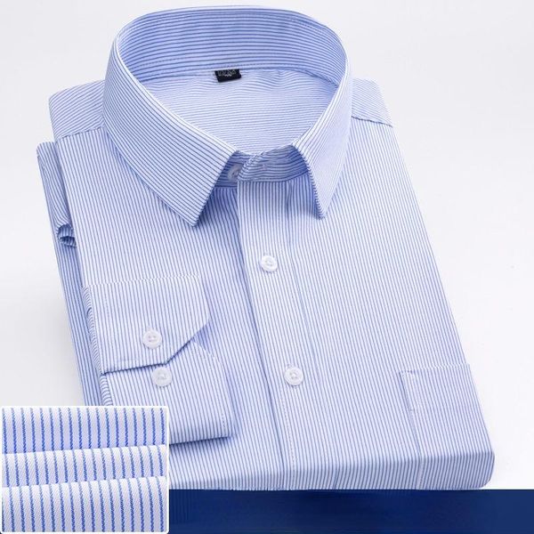 men's casual shirts work regular-fit striped single patch pocket long-sleeve shirt spring autumn oversized dress, White;black
men's casual shirts work regular-fit striped single patch pocket long-sleeve shirt spring autumn oversized dress, White;black