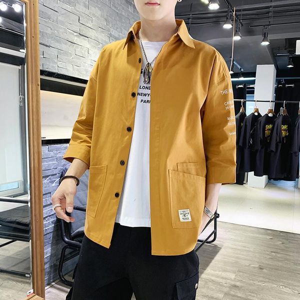 men shirt long sleeve street oxford shirts tooling pocket patchwork japan summer cotton loose casual tuxedo formal anti-wrinkle men's h, Black
men shirt long sleeve street oxford shirts tooling pocket patchwork japan summer cotton loose casual tuxedo formal anti-wrinkle men's h, Black