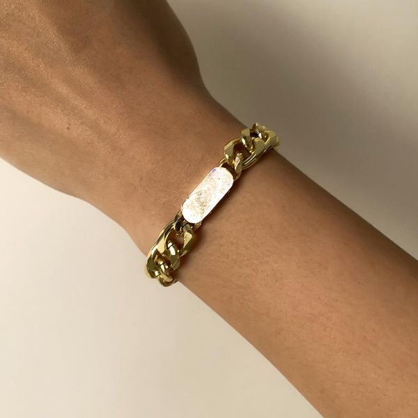 link, chain punk simple thick chunky curb bracelets bangles for women 2021 fashion gold color link wrist men jewelry, Black
link, chain punk simple thick chunky curb bracelets bangles for women 2021 fashion gold color link wrist men jewelry, Black