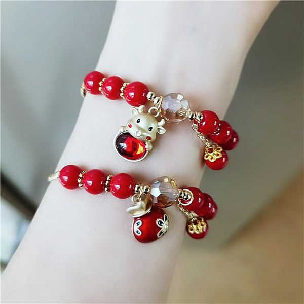 link, chain fashion jewelry cattle zodiac red bracelet for women vintage korean purse pendant 2021 charm 90s gifts, Black
link, chain fashion jewelry cattle zodiac red bracelet for women vintage korean purse pendant 2021 charm 90s gifts, Black