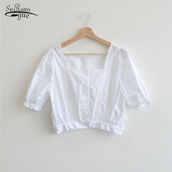 korean fashion clothing summer short sleeve sweet woman's shirt white blouse square collar puff blusas 10099 210521
korean fashion clothing summer short sleeve sweet woman's shirt white blouse square collar puff blusas 10099 210521
