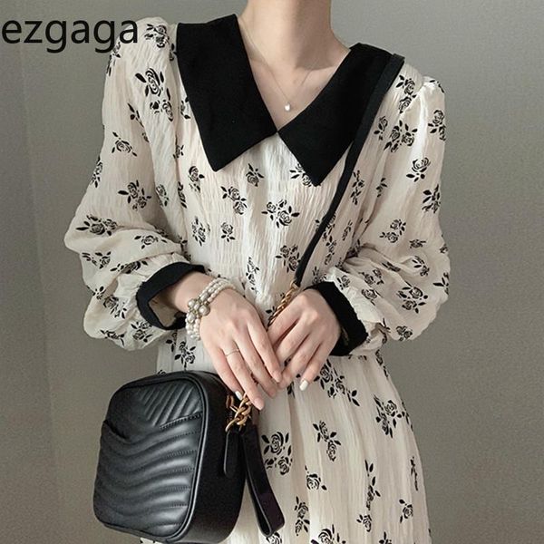 ezgaga elegant floral printed dress women chic autumn vintage turn-down collar long puff sleeve french style dresses vestidos casual, Black;gray
ezgaga elegant floral printed dress women chic autumn vintage turn-down collar long puff sleeve french style dresses vestidos casual, Black;gray