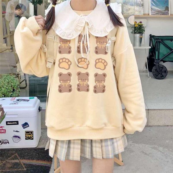 kawaii funny bear hoodie women anime sweatshirt for girls 2021 korean fashion cute plus size print crewneck kpop chic women's hoodies, Black
kawaii funny bear hoodie women anime sweatshirt for girls 2021 korean fashion cute plus size print crewneck kpop chic women's hoodies, Black