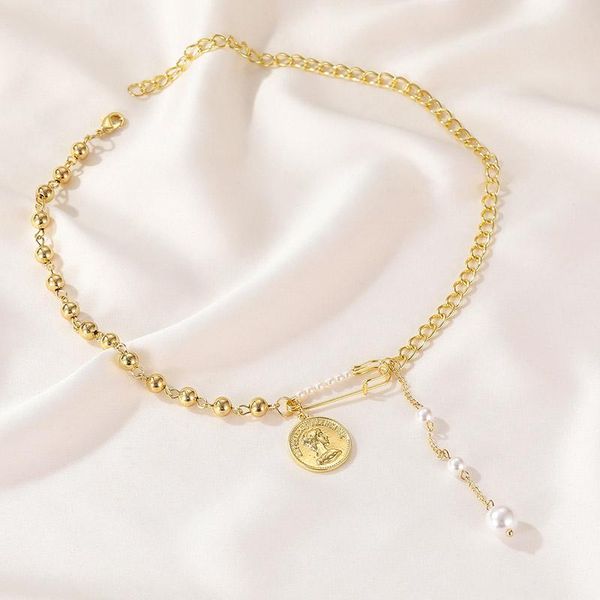 aesthetic paperclip imitation pearls necklace for women gold color metal clavicle chain vintage fashion gothic jewelry pendant necklaces, Silver
aesthetic paperclip imitation pearls necklace for women gold color metal clavicle chain vintage fashion gothic jewelry pendant necklaces, Silver