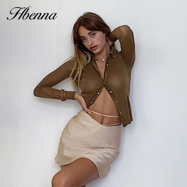 women's t-shirt hbenna transparent t-shirts women brown long sleeve turn-down collar button mesh casual see-through cardigan summer, White
women's t-shirt hbenna transparent t-shirts women brown long sleeve turn-down collar button mesh casual see-through cardigan summer, White