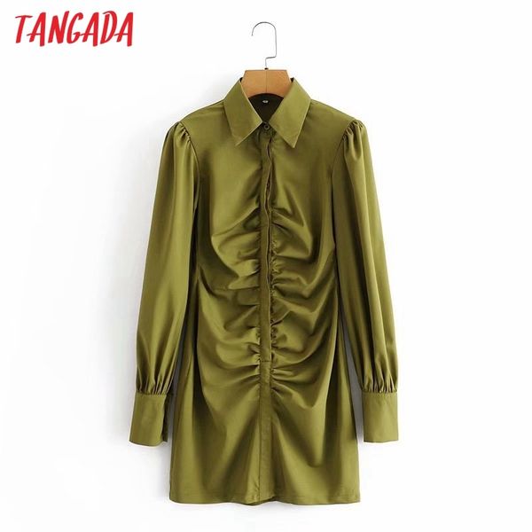 spring fashion women green pleated shirt puff long sleeve office ladies mini dress 5d28 210416, Black;gray
spring fashion women green pleated shirt puff long sleeve office ladies mini dress 5d28 210416, Black;gray