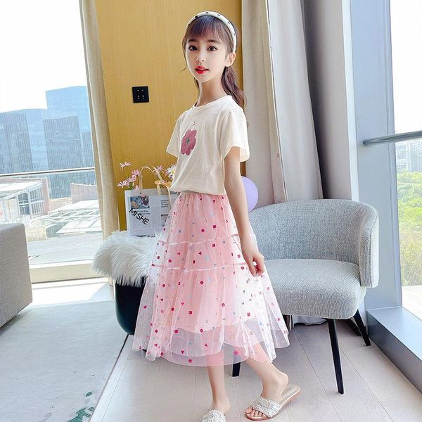 clothing sets 2021 summer girls set flower print t-shirt + mesh skirts 2 piece suit casual kids party for children j20, White
clothing sets 2021 summer girls set flower print t-shirt + mesh skirts 2 piece suit casual kids party for children j20, White