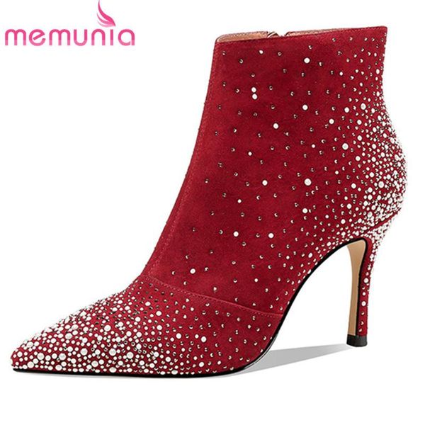 boots memunia wedding shoes 2021 women ankle crystal zipper suede leather thin high heels autumn winter woman, Black
boots memunia wedding shoes 2021 women ankle crystal zipper suede leather thin high heels autumn winter woman, Black