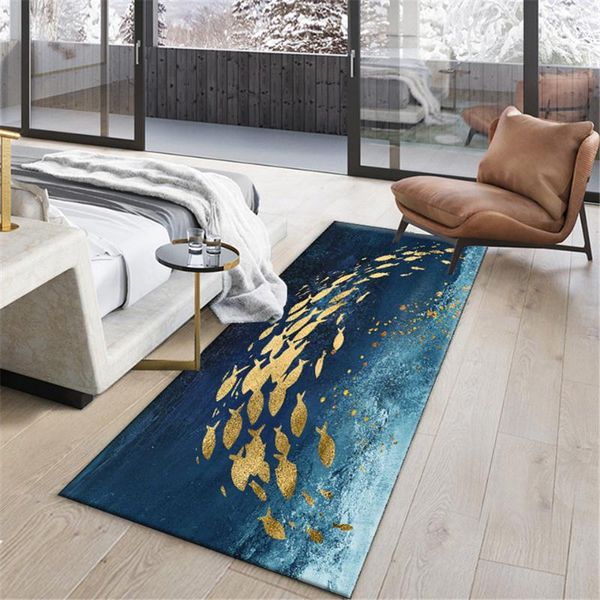 carpets abstract golden fish pattern blue nordic rug carpet mat for bedroom kitchen floor long entrance hallway decorative
carpets abstract golden fish pattern blue nordic rug carpet mat for bedroom kitchen floor long entrance hallway decorative