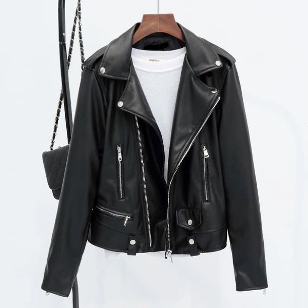 goohojio new autumn women pu jacket woman zipper short coat female black punk bomber faux leather outwear for 201119
goohojio new autumn women pu jacket woman zipper short coat female black punk bomber faux leather outwear for 201119