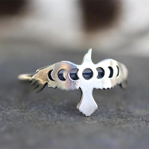 cluster rings simple raven witch ring phases of the moon crow female finger for women men fashion party jewelry christmas gifts, Golden;silver
cluster rings simple raven witch ring phases of the moon crow female finger for women men fashion party jewelry christmas gifts, Golden;silver