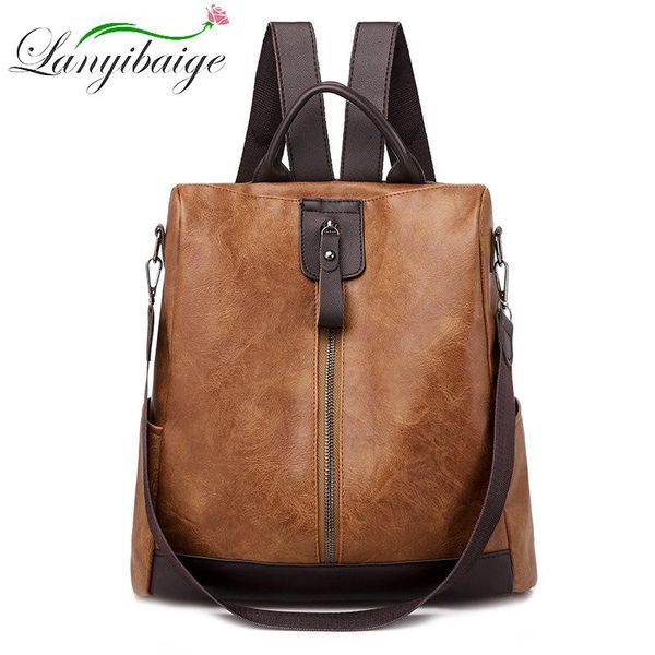 backpack 2021 women leather ladies large capacity schoolbag travel designer bag mochila
backpack 2021 women leather ladies large capacity schoolbag travel designer bag mochila