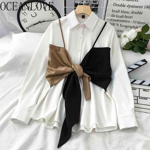 fake 2 pcs blusas mujer autumn long sleeve patchwork shirts elegant chic korean blouses women 18987 210415, White
fake 2 pcs blusas mujer autumn long sleeve patchwork shirts elegant chic korean blouses women 18987 210415, White