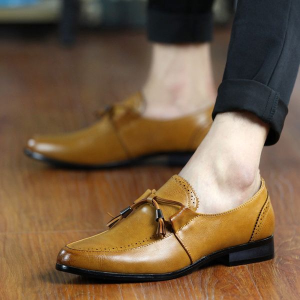 dress shoes brand mens pointed toe famous tassel italian footwear male formal business flats fashion oxford for men, Black
dress shoes brand mens pointed toe famous tassel italian footwear male formal business flats fashion oxford for men, Black