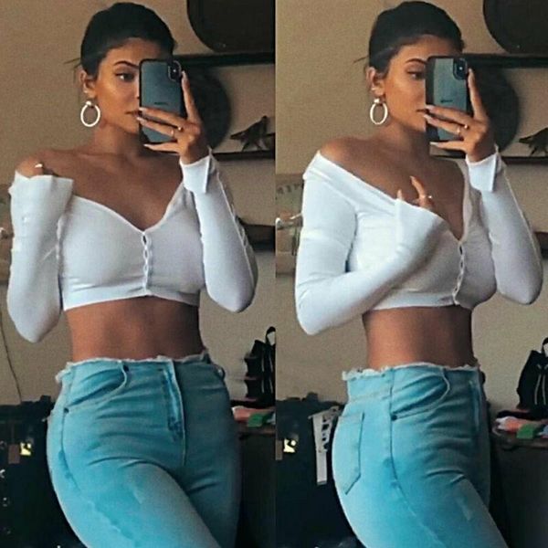 women's blouses & shirts 2021 deep v neck womens long sleeved cardigan button ladies off shoulder solid color, White
women's blouses & shirts 2021 deep v neck womens long sleeved cardigan button ladies off shoulder solid color, White