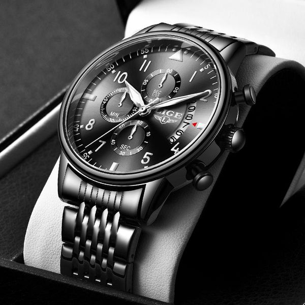 wristwatches lige waterproof stainless steel chronograph mens watches black business watch men fashion date quartz watch+bo, Slivery;brown
wristwatches lige waterproof stainless steel chronograph mens watches black business watch men fashion date quartz watch+bo, Slivery;brown