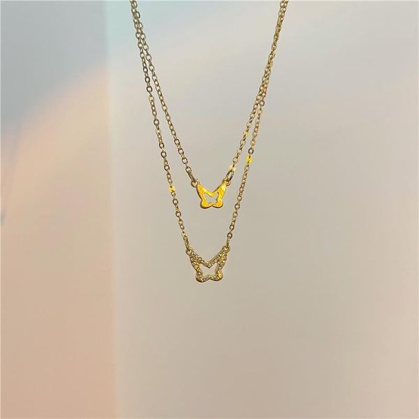 chains korean girls' style butterfly necklace for women double layer clavicle chain 2021 fashion jewelry, Silver
chains korean girls' style butterfly necklace for women double layer clavicle chain 2021 fashion jewelry, Silver