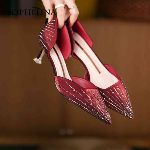 sophitina spring mid heel dress women shoes pumps pointed toe crystal concise style beautiful thin basic elegant pump fo91 210513, Black
sophitina spring mid heel dress women shoes pumps pointed toe crystal concise style beautiful thin basic elegant pump fo91 210513, Black