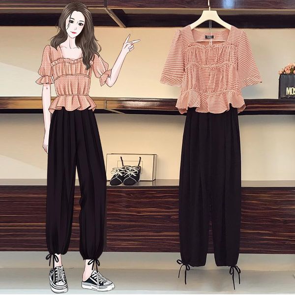 women's pants & capris size wear 2021 summer fat sister mm fashionable plaid two piece suit of slim meat covered casual, Black;white
women's pants & capris size wear 2021 summer fat sister mm fashionable plaid two piece suit of slim meat covered casual, Black;white