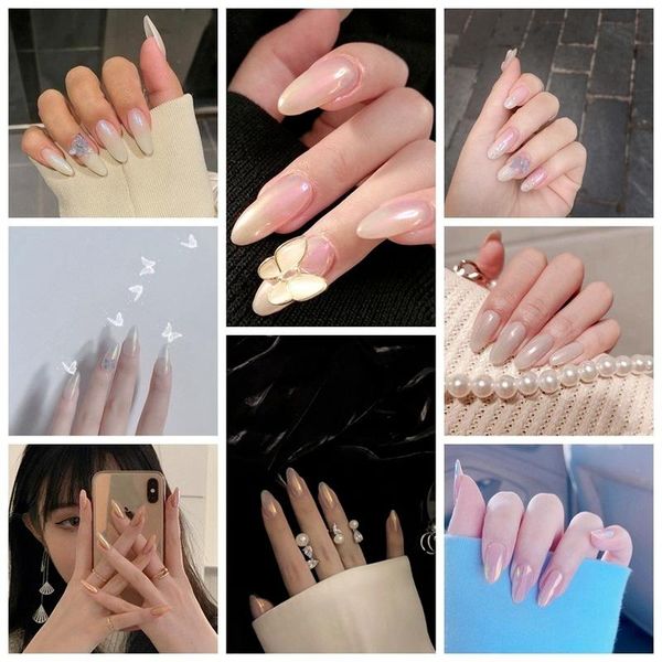 false nails 24pcs aurora pearl powder zircon butterfly wearer finished fake long press on tips manicure patch waterproof, Red;gold
false nails 24pcs aurora pearl powder zircon butterfly wearer finished fake long press on tips manicure patch waterproof, Red;gold