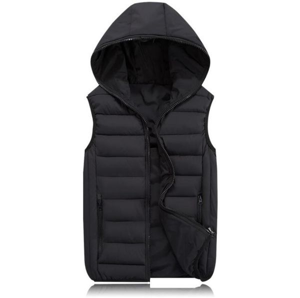 men's vests 2021 winter jacket men hoodied vest zipper mens sleeveless casual waistcoat, Black;white
men's vests 2021 winter jacket men hoodied vest zipper mens sleeveless casual waistcoat, Black;white