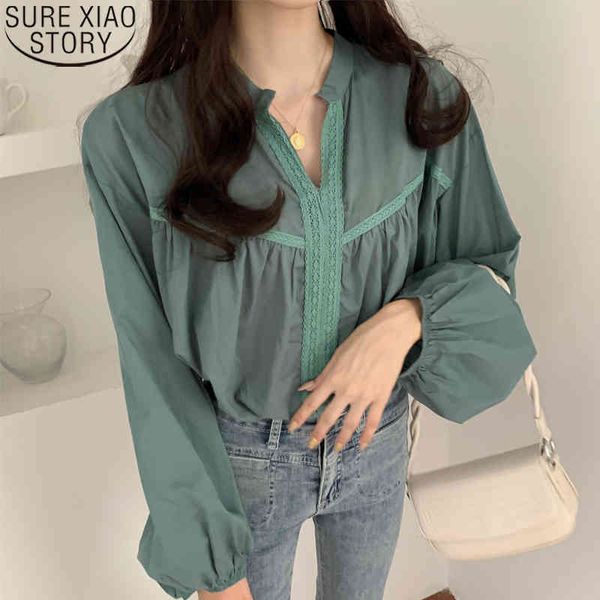 vintage blouses lace women loose long sleeve fashion v-neck pullover casual green oversized shirt blusas 11019 210417, White
vintage blouses lace women loose long sleeve fashion v-neck pullover casual green oversized shirt blusas 11019 210417, White