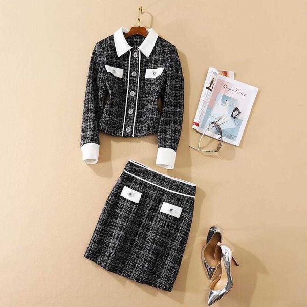 women's two piece pants and female european american wear autumn style long sleeve single-breasted jacket stylish tweed suit skirt d5z3, White
women's two piece pants and female european american wear autumn style long sleeve single-breasted jacket stylish tweed suit skirt d5z3, White