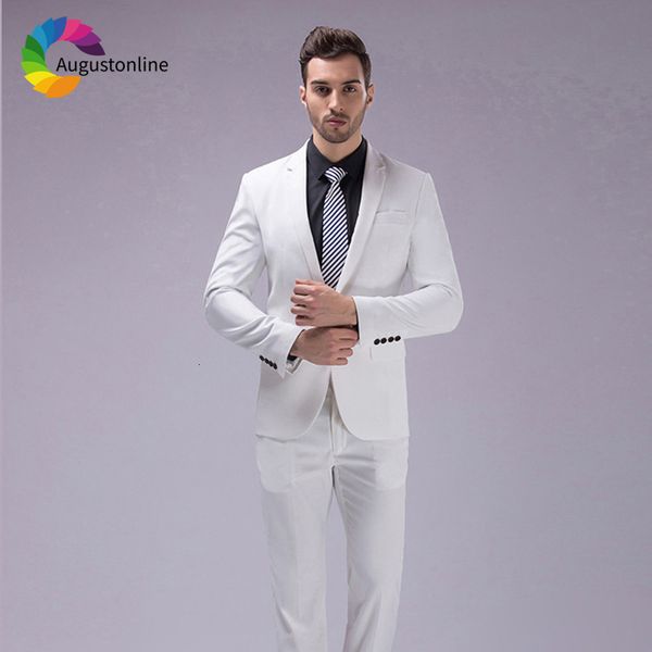 men's suits & blazers white business men for wedding blazer evening party prom slim fit casual tailored tuxedo man 2 pieces t, White;black
men's suits & blazers white business men for wedding blazer evening party prom slim fit casual tailored tuxedo man 2 pieces t, White;black