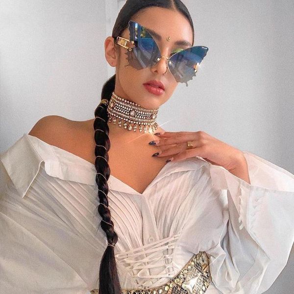 sunglasses butterfly big frame female metal legs fashion personality multi-color light-color glasses, White;black
sunglasses butterfly big frame female metal legs fashion personality multi-color light-color glasses, White;black
