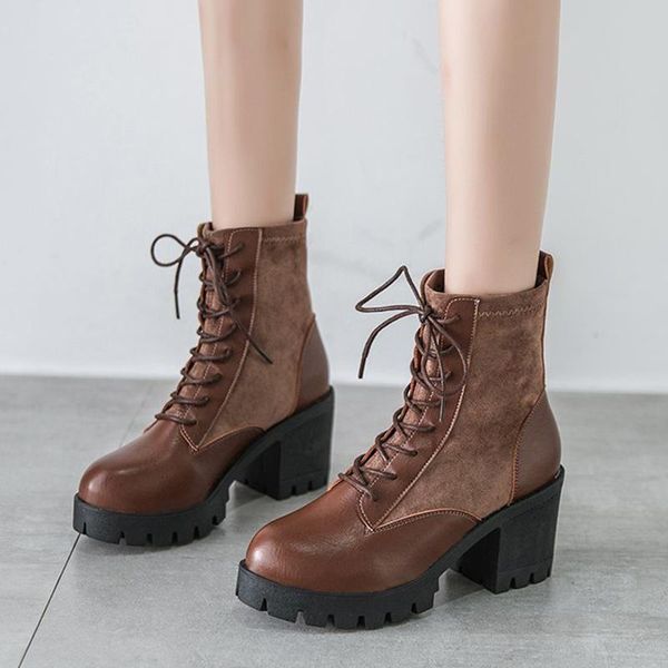boots drop women vinatge high heels lace up ankle patchwork shoes woman ladies platform pu leather short botas winter, Black
boots drop women vinatge high heels lace up ankle patchwork shoes woman ladies platform pu leather short botas winter, Black
