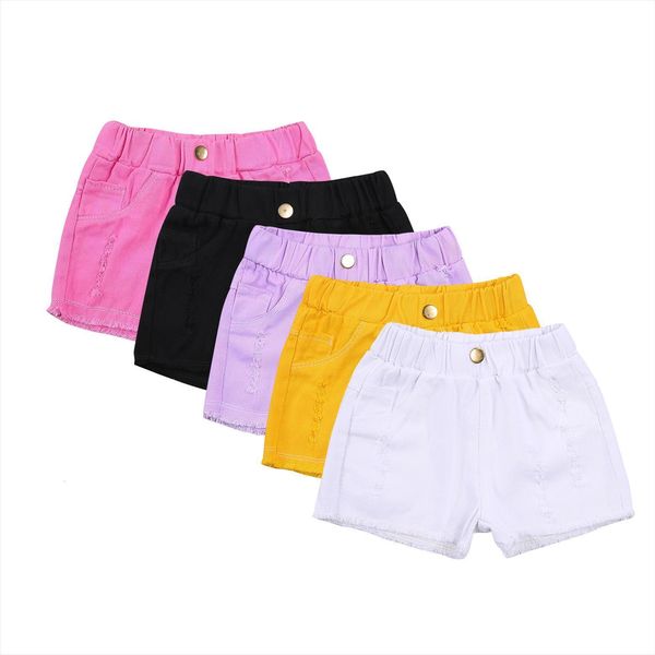 summer solid kids girls denim shorts high elastic waist ripped jeans short pants clothes 2 8years, Black
summer solid kids girls denim shorts high elastic waist ripped jeans short pants clothes 2 8years, Black