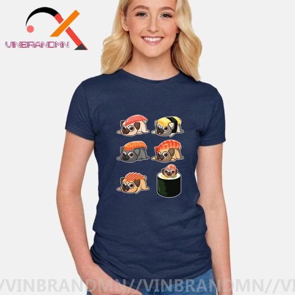 women's t-shirt sushi pug dog tee funny animal t shirt japan food for foodie owner gift tees girl lovely tshirt, White
women's t-shirt sushi pug dog tee funny animal t shirt japan food for foodie owner gift tees girl lovely tshirt, White