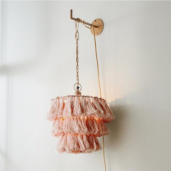 nordic model room living bedroom lamp designer's creative personality weaving bohemian house tassel wall
nordic model room living bedroom lamp designer's creative personality weaving bohemian house tassel wall